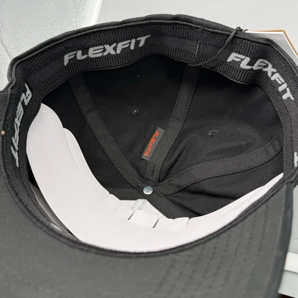 Herschel Supply Co Flexfit Hat Black‎ Yellow Embroidered Logo Size L/XL